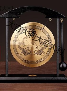 小铜锣钟道桌具双吊龙HBDZdaMs摆件锣百寿锣钟生肖锣编钟锣摆件面