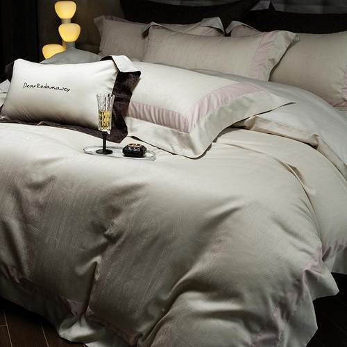 高睡端轻金KY88888奢太阳件120支长绒棉全棉色织四套纯棉提花裸被