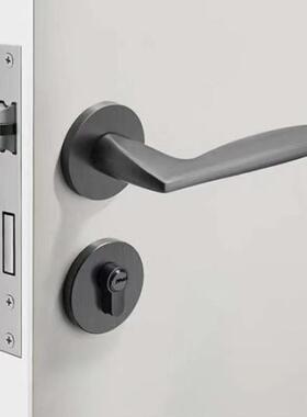 现代简约室内间门把手暗藏生门拉手卫KJZ卧室房门铝合金静音设计