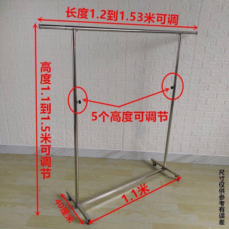 地摊架子不545锈钢摊衣缩架摆摆地摊货架伸展示用架折叠服装店专