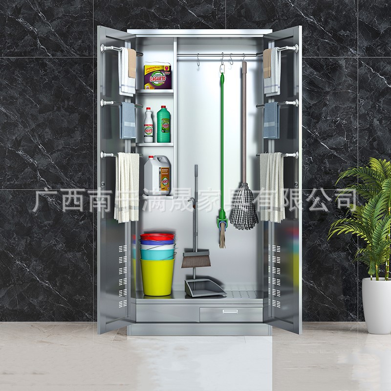 不锈钢保洁工具收纳柜