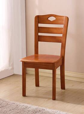 实餐椅家用木子椅简子靠背椅凳书桌餐厅餐桌椅原木ZQL中式约全木