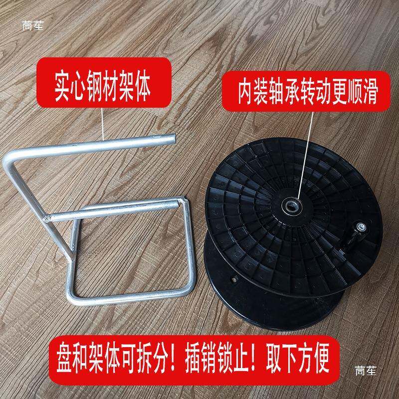 轮电放线缆绕线盘空盘卷缠圈线机手动收线滚线子绳索收纳153线架