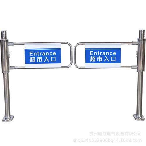 超豪华加厚接入口手推不锈钢单向门机979械市导向门只进不出可拼