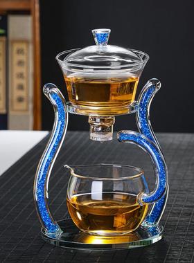 家懒人半自动用具套茶装D-36501高硼硅玻璃磁吸泡器中式宫灯茶茶