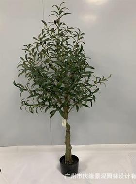 lj200仿真橄榄树盆栽客油橄榄果大型落地花艺盆树景塑料假花厅装