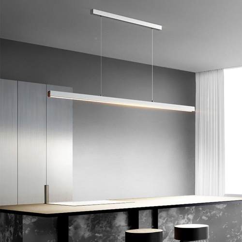 一字餐厅HB8658吊灯现代简形约茶室公室led办长调条灯极简吧台线