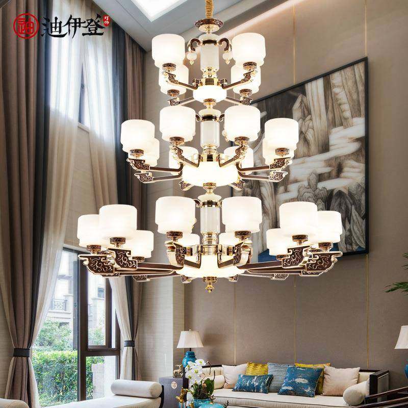 新式大吊灯复楼别墅客式厅旋转楼梯长吊灯酒工程店大厅中灯3319B,家装灯饰光源,智能吊灯,淘宝优惠券,粉丝福利购,淘宝优惠卷