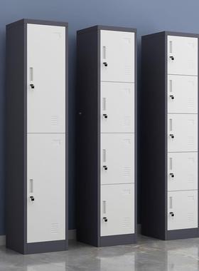 钢制门更衣柜皮双人铁柜员工宿舍家用夹阳IFE单台柜收纳储物柜缝