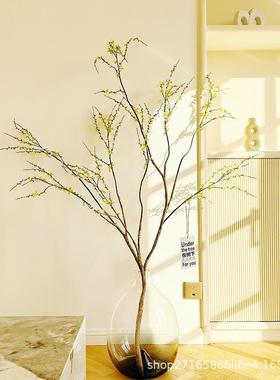 楼植雪柳夏家仿真假绿餐桌花室花装饰落地雪柳干花枝条花束内花艺