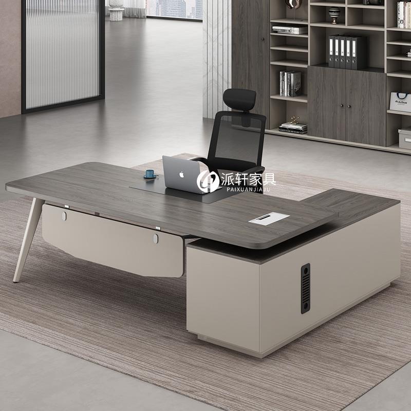 。人老板办公桌椅组合简约现代时班台1.8单PX-LBZ-1主经管理尚桌