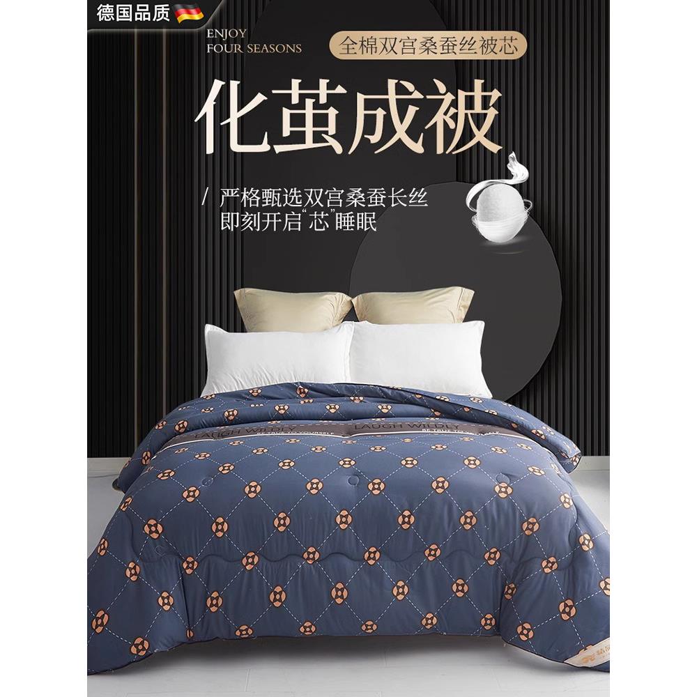 德国蚕丝被100%桑蚕丝冬被春秋被子双人单人被芯冬季棉被加厚保暖