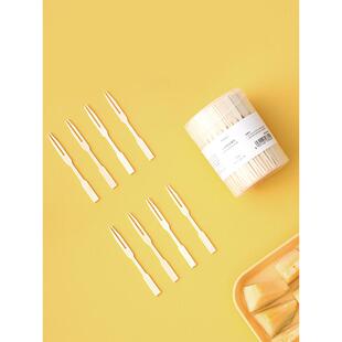 一次性水果叉小叉子套装可爱水果签家用创意插吃蛋糕甜品点心叉子