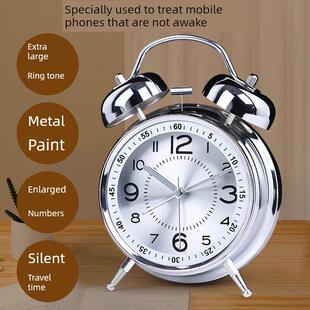 日本进口智能机械闹钟小学生高中初中生专用起床神器强力叫醒闹铃