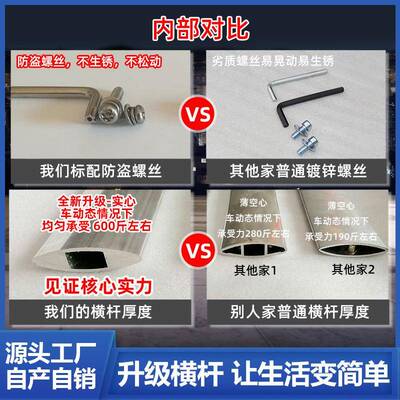 奇骏款原厂横杆行贵32288士劲客途乐Y62车顶防盗防铝合金盗李架横