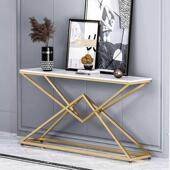 代北欧轻奢铁艺岩板玄关关桌现简户58498约端景台入靠墙条案走廊