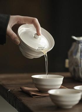 墨己草木17664灰古泥手抓碗三壶旅行茶一具锦囊袋便携包杯快客杯