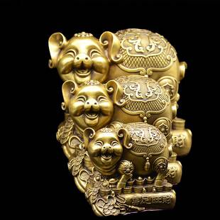 宏达铜黄铜器铜家猪储罐钱居李礼品铜铜猪储钱猪摆件