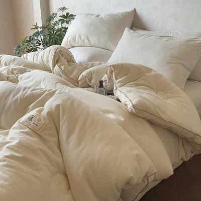 母婴级纯棉春秋维被QSX75216加麻厚冬被单人学宿舍a类棉大豆纤被