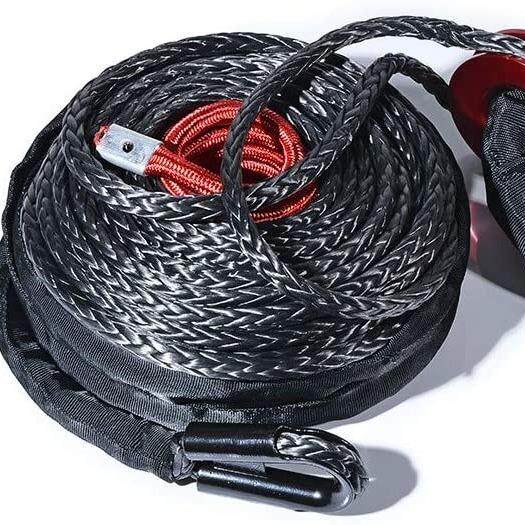 12mm纤绞盘拖车绳越野车改装尼龙47626绳超导高分子维电绳动绞盘