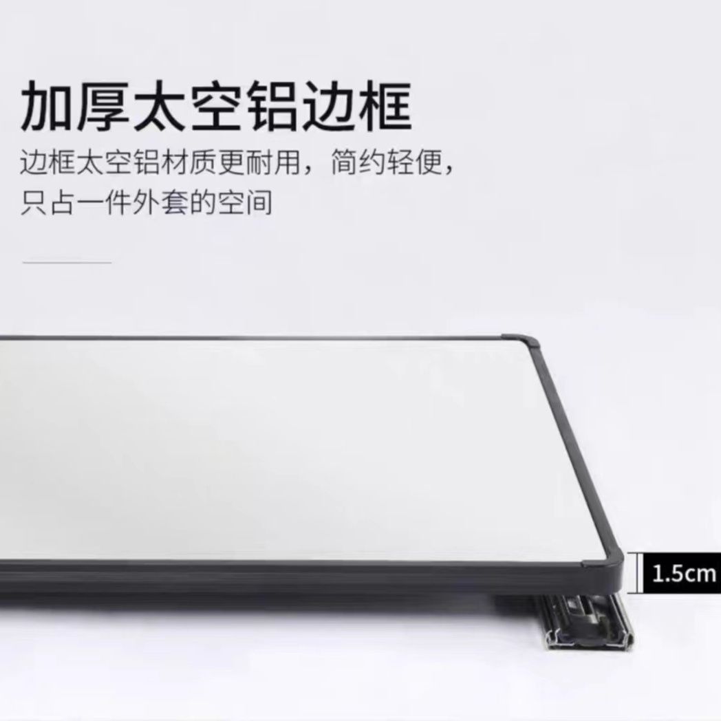 衣柜镜子内装隐形推拉内置旋转伸缩折叠内柜一体全身穿衣试衣镜