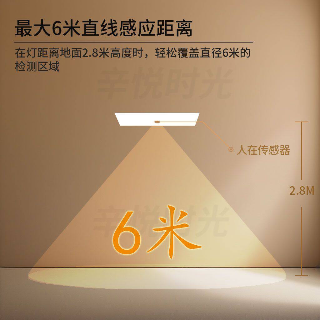 人不走灯不灭卫生间人体存在感应灯铝扣板集成吊顶平板灯人来即亮
