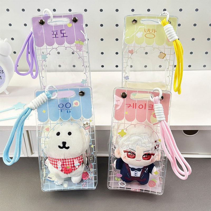 莓栗熊面包袋娃包10cm遛娃包痛包PVC透明收纳包保护套展示包挂件,模玩/动漫/周边/娃圈三坑/桌游,娃包,淘宝优惠券,粉丝福利购,淘宝优惠卷