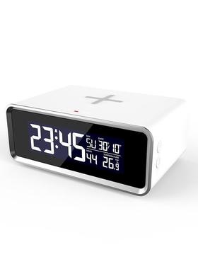 新品9无线充闹09923A钟923ALED显示1w温无线快充QI万年历度闹钟