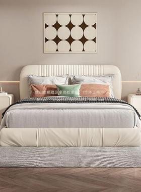 卓尚乾全家用网红免安装皮质柜室收纳实YXM床柜现代简头卧约木轻