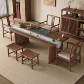 胡宋木氏美学中古风办黑GQT桃木实家用茶桌公室茶室泡茶台一整套