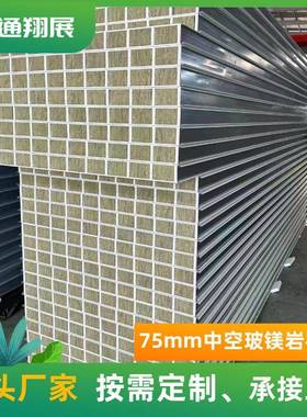 机制玻镁棉净化板岩防火彩钢夹芯板吊顶中空岩玻YVD镁棉洁净板