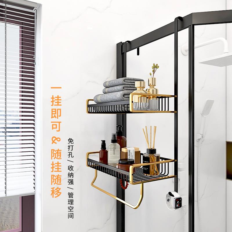 室置物架打孔淋浴室置物浴房挂篮架子免卫浴生空间毛巾架太铝洗手