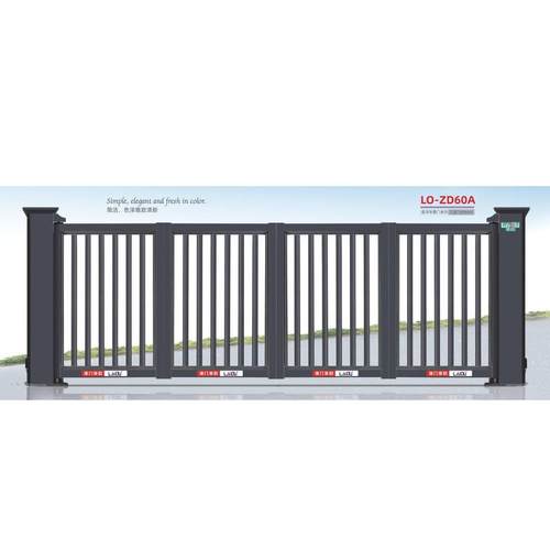 叠动铝合金浮折门电动悬悬浮学校小区大门电动SOZ折叠工电厂悬浮