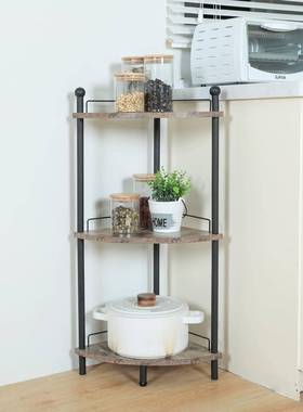 厨房功收宿纳置物置架落地多层舍客厅多能收纳架墙角物ML-124三角