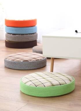 日式蒲地团台坐垫榻榻米垫子圆a118形布上艺阳飘窗垫地毯板地打坐