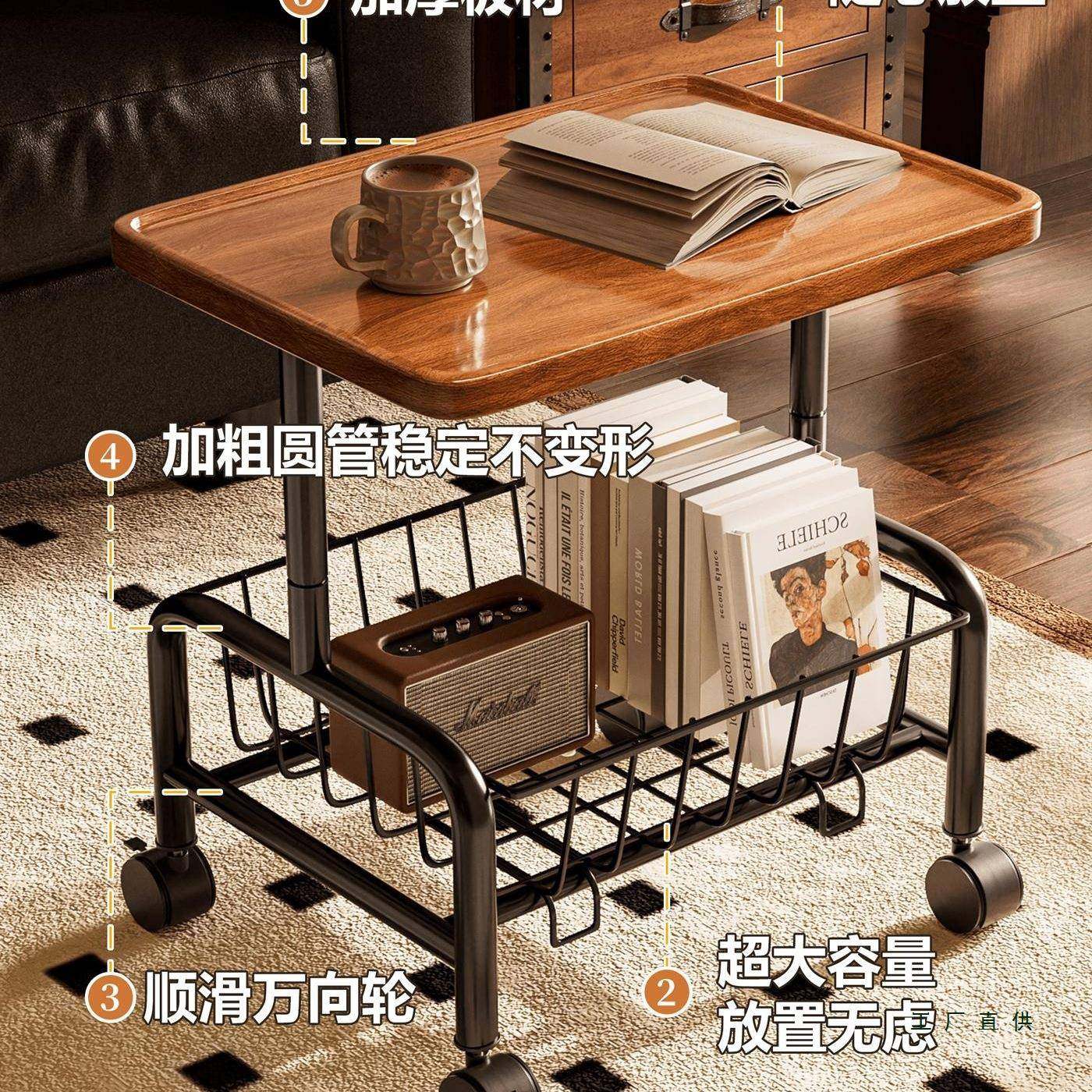沙边几可油移动客厅小推车置物架带轮奶风小茶几家发简985易用小,基础建材,脚轮/万向轮,淘宝优惠券,粉丝福利购,淘宝优惠卷