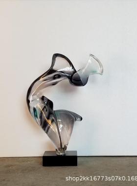 透02明树脂工品雕塑抽象术酒店别艺墅客厅桌艺面摆创件软装意饰