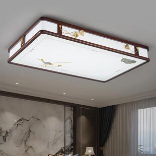 新款铜木吸顶丝86093檀厅实木中式客灯中国金风圆灯形大厅