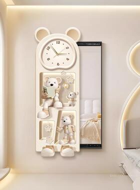 暴力镜拉穿卧衣镜壁画TB843426挂熊全身式推玄关画室隐藏式装饰画