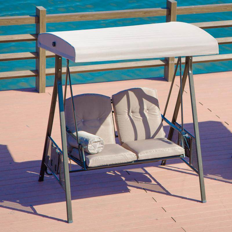 户外巴马庭秋千吊椅拿室内阳台三人成摇椅露台院人铁艺WPE秋千吊