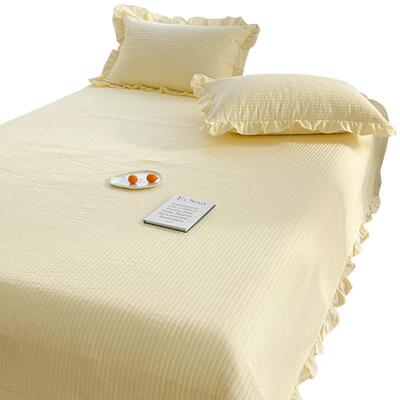 纯榻榻米棉床盖棉单件全踏踏米床单夹棉绗缝被铺盖XBL床尾巾季四