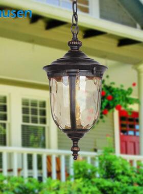 外吊灯欧式庭院灯室外防22水花走园别墅凉亭阳台灯户廊露台道过灯
