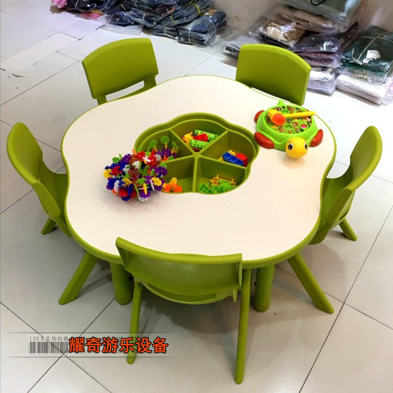 豪华升降梅花桌.防火板儿童桌子,儿童课桌椅.幼儿园桌子玩具桌