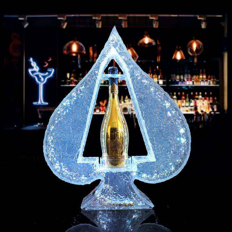 酒KTV吧光发黑桃a酒座香七彩冰封透明亚克力WZ-JZ027出酒神龙套le