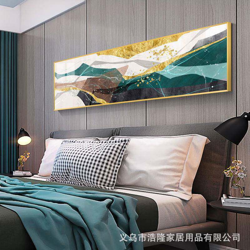 卧HL032室样装饰现代简约画抽象挂壁画酒店工程配画板房轻奢床头