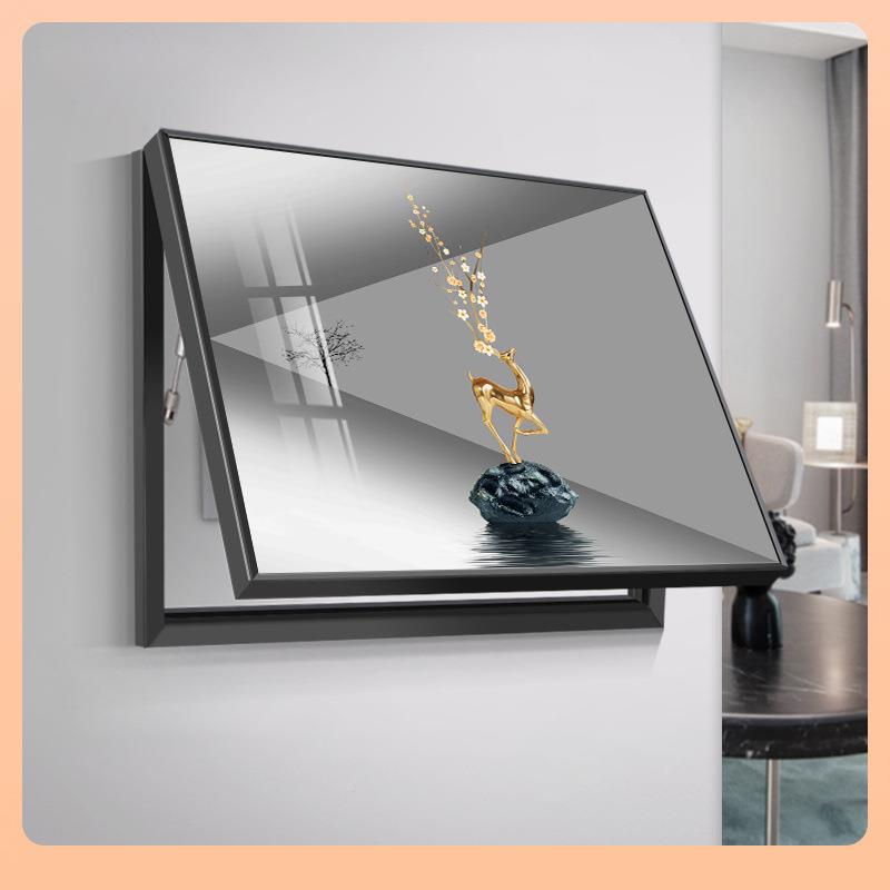 ?2电表箱装饰画04年新款2挡免打孔轻奢配电箱遮盖Fh($%p$%板开关