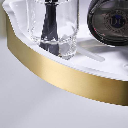 浴室角架34不锈钢厕所单角层金色网篮转架卫生6041间三置角篮物0