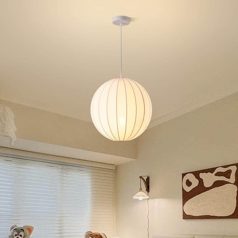 大观餐厅吊灯26日式诧寂风卧室布艺灯笼圆球商用园单头灯饭厅9灯1