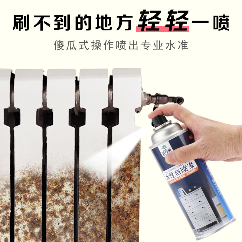 防盗门改色翻新自喷漆暖气片漆耐高温防腐卷帘门防锈漆彩白色油漆