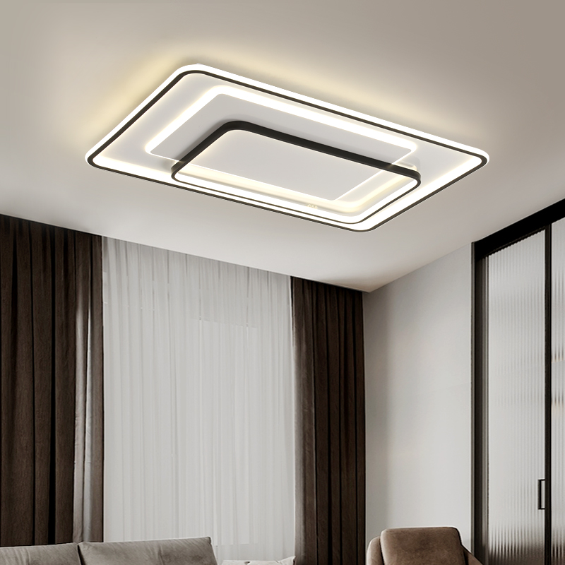 2023年新款客厅灯现代简约卧室灯 大气长方形吸顶灯全屋套餐灯具